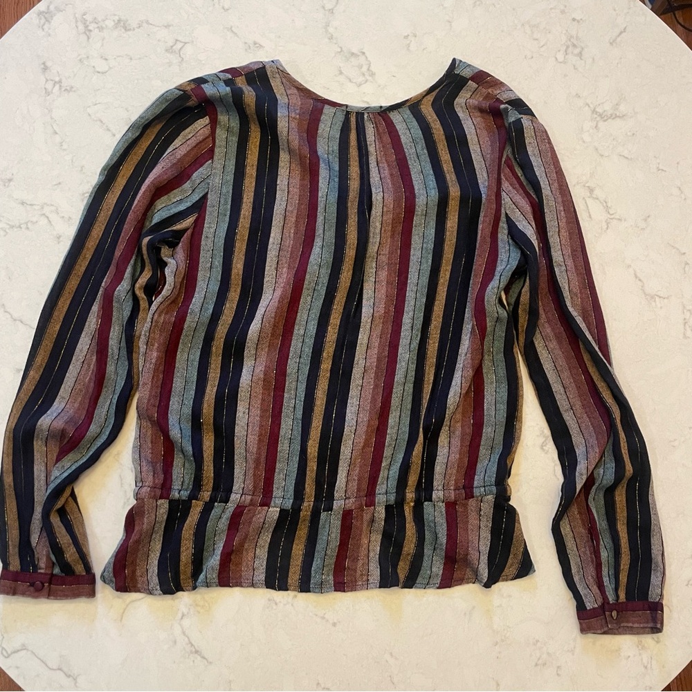 Rails Beaux Multicolor Varadero Stripe Blouse W/ … - image 3